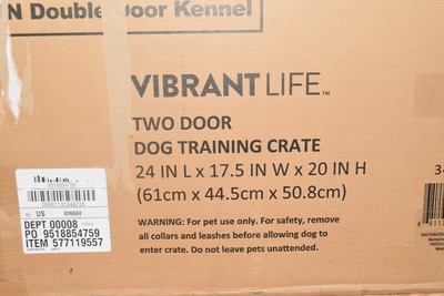 vibrant life two door dog training crate