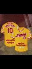 Parche Jersey Rickey Henderson Mayos De Navojoa 4 Pulgadas Hierro Sobre Liga Mexicana 78