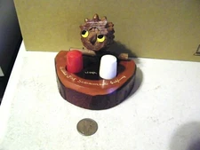 VINTAGE CALIFORNIA REDWOOD SALT & PEPPER SHAKERS SUTTERS FORT SACRAMENTO 1947