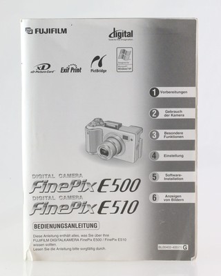 Fujifilm Digital Camera FinePix E500 E510 Bedienungsanleitung users manual