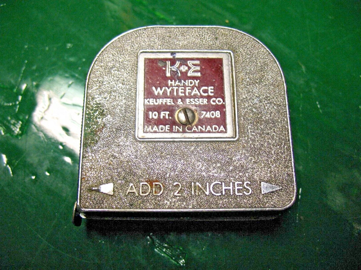 KEUFFEL ESSER HANDY WYTEFACE 10 FT.TAPE MEASURE No.7408 ORIGINAL