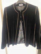 Elegant Black And Gold Velvet Jacket