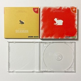 Dreamcast Christmas Seaman w/Sticker DC SEGA Sea Man Simulation Game Japan JP