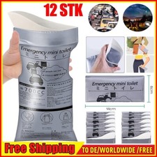 Notfall WC 12x Einweg Urinal für unterwegs mobile Unisex Urinbeutel-Toilette