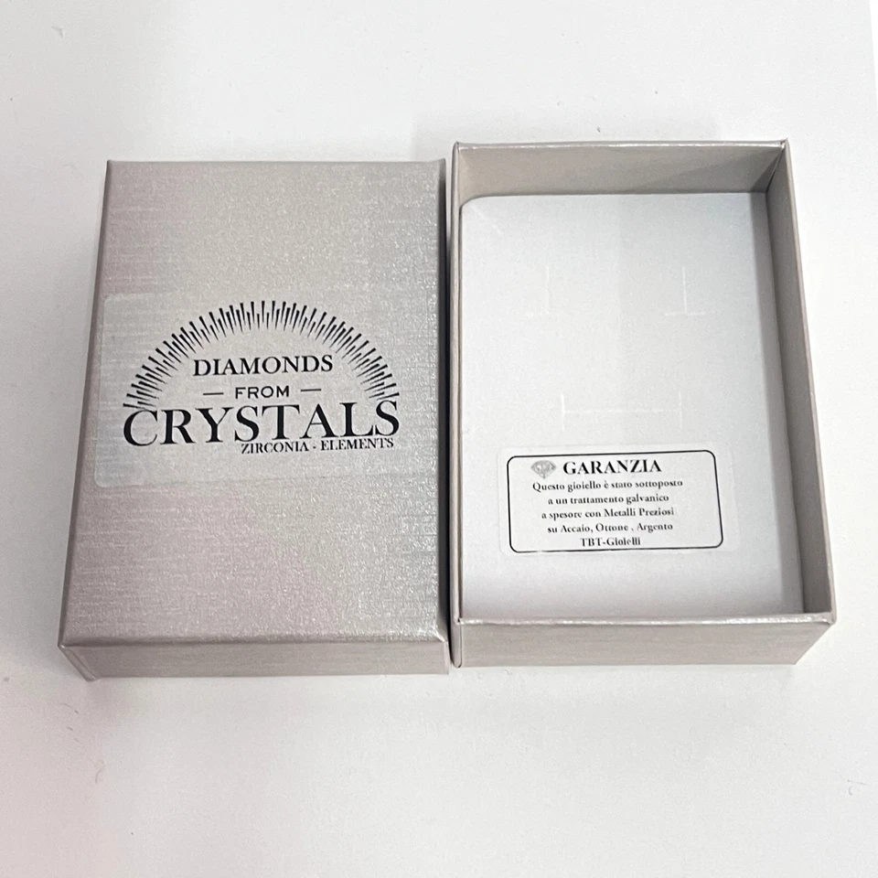 Orecchini da donna pl. oro bianco 18K con cristalli Zirconi  SW84/2 - Immagine 4 di 4