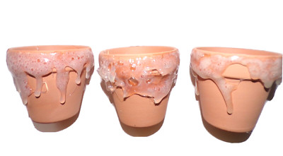 3 ct glue gun paint ready Deco Clay Pots Drainage Holes, Pots 2.5 in S2