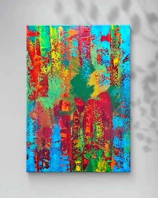 ☆ORIGINAL☆Bild 50x70cm Abstrakte Kunst Acrylgemälde Handgemalt Unikat ☆☆☆ - Bild 1 von 4