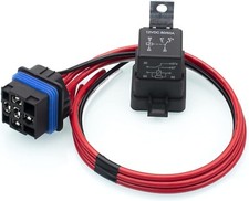 60/80 Amp 12 Volt Waterproof Automotive Relay Pigtail 5-Pin Heavy Duty 12 AWG