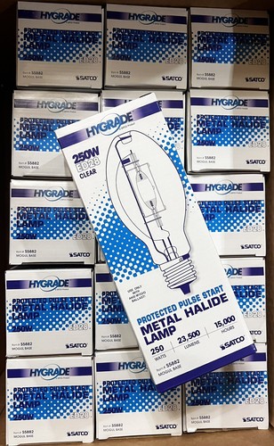 Case Of 18! Satco HYGRADE S5882 Bulbs 250 Watt ED28 Mogul Base Metal Halide Lamp - Picture 3 of 4