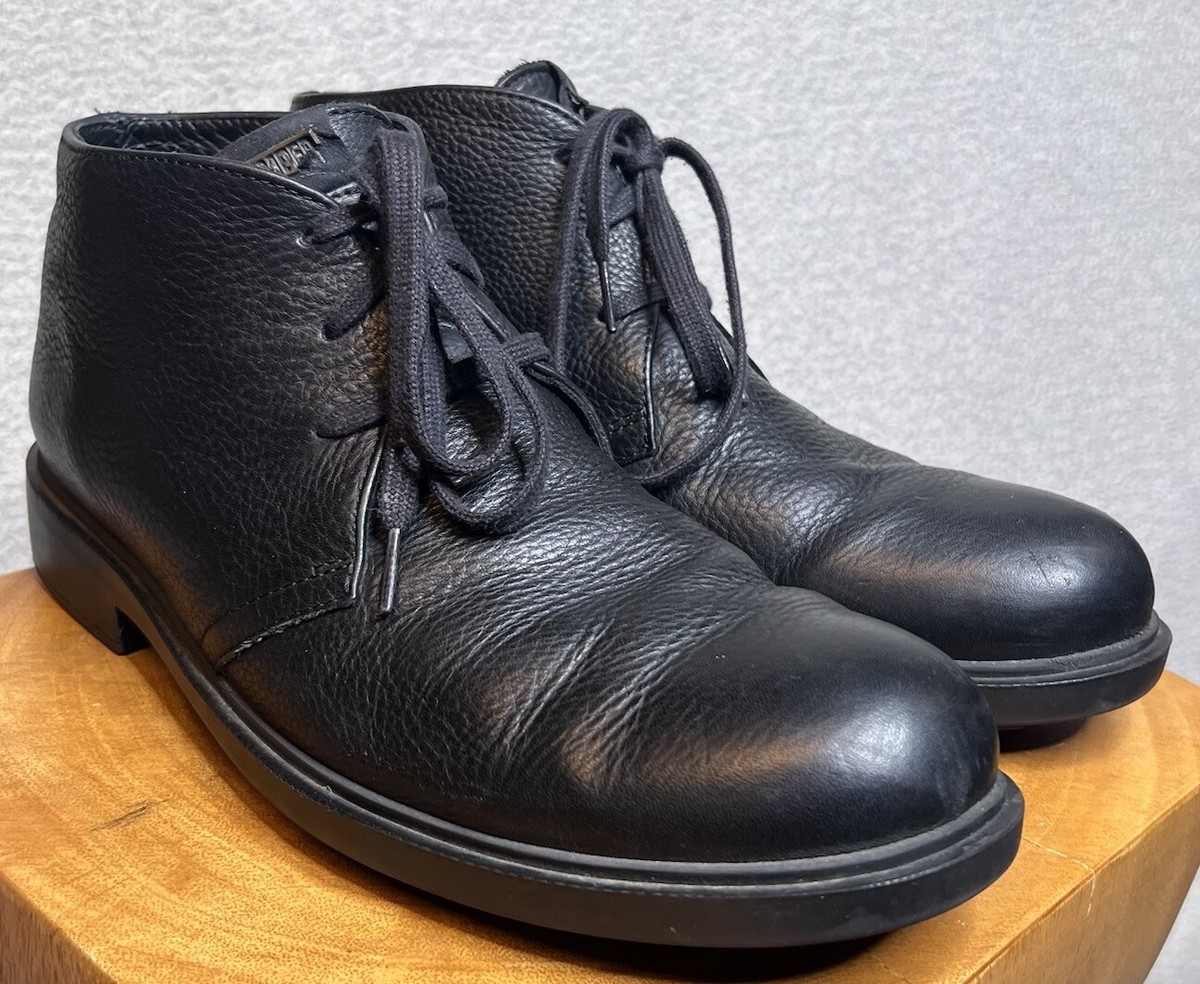 Camper Chukka Pebbled Black Leather Boots Men display picture 2