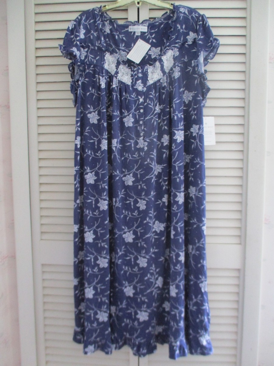 EILEEN WEST NIGHTGOWN WALTZ CAP SLVES RUFFLES MODAL KINT EILEEN WEST NIGHTGOWN WALTZ CAP SLVES RUFFLES MODAL KINT