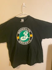NWT Brooklyn Brewery Logo T-shirt Black w/ Green Men's 2XL