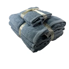 VTG ESTATE CLASIC LINEN 1980s 6Pc Set 100% Cotton Pakistan Bath (2 Each) Towels