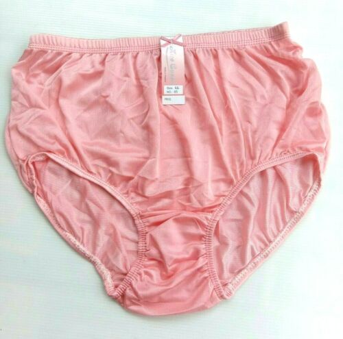 x3 Women Panties Nylon Silky Hi Brief Sissy Granny Knickers Underwear Size LL - Picture 3 of 7