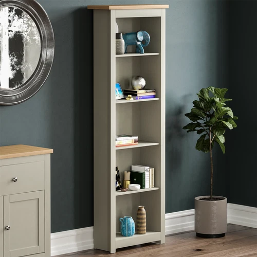SALE 5 Tier Bookcase Shelf Display Storage Wood Living Room Furniture Grey