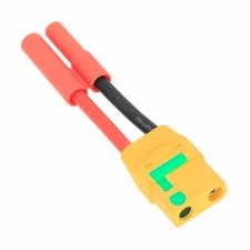 HXT 4mm Male-/Female+ to Amass XT90-S Anti Spark Female 12AWG 5CM Wire Battery