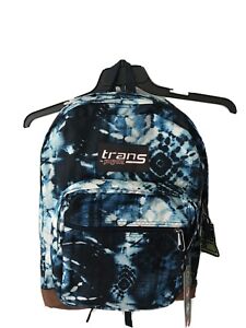 New Trans by JanSport Blue White Tie Dye Backpack Indigo Shibori W//Laptop Sleeve