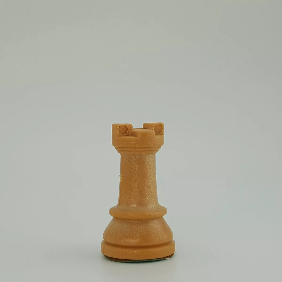 Chess Rook Ivory Tan Plastic Felt Replacement Game Piece Faux Wood