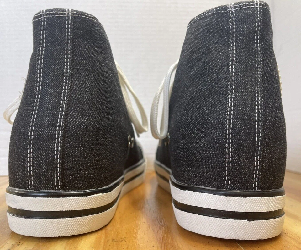 Calden Zapatos Elevadores Invisibles para Hombre - Gorra de Lona Negra Talla 6 Foto 4 de 4