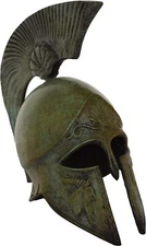 Corinthian Bronze mini Helmet with Goat carvings - Spartans Athenians Hoplite