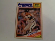 1988 Topps League Leaders Revco Nolan Ryan Card #8