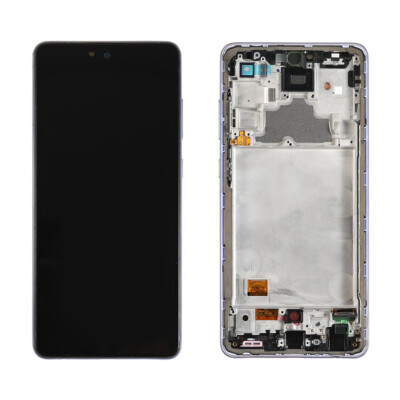 Best OEM OLED For Samsung Galaxy A72 LCD Display Screen Replacement Purple Frame
