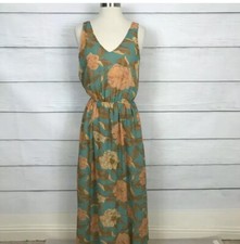 Show Me Your Mumu Kendall Maxi Dress Medium M Sleeveless Floral Beige Green