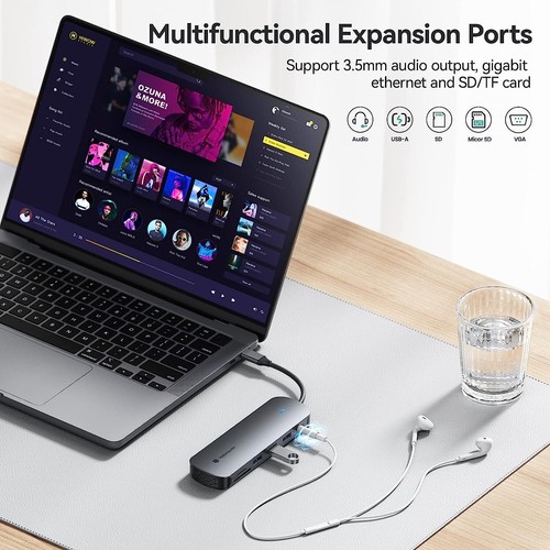 10 in 1 HUB Type-C 4K HDMI VGA USB Multi Port 100W charging Adapter for Laptop - Picture 3 of 11