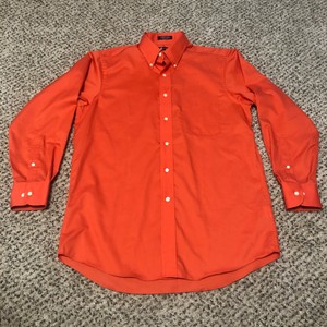 orange button up dress