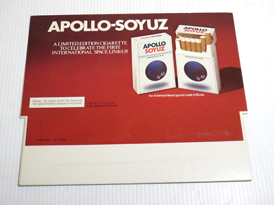 NASA LIMITED EDITION CIGARETTE INTERNATIONAL SPACE LINK UP RUSSIA STORE  DISPLAY