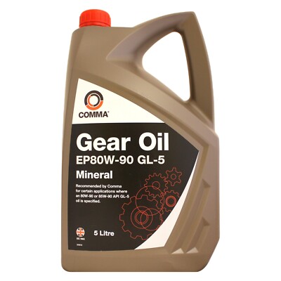 Comma EP 80w-90 80w90 GL-5 Mineral Manual Gear Transmission Oil - 5 Litres 5L