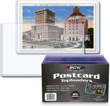 Postcard Top Load Holder | Toploaders for Cards Hold 5⅞" X 3¾" Postcards | Rigid