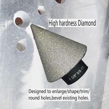 35mm 1-3/8" Diamond Chamfer Finger Cone Milling Bit Tile Ceramic Marble Hole Saw