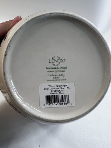Lenox “Winter Greetings” by Catherine McClurg. Covered Dish - Small Casserole - Picture 4 of 8