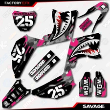 Gray Pink Savage Camo Graphics fits Honda CR125 250 Polisport Restyle kit 02-07