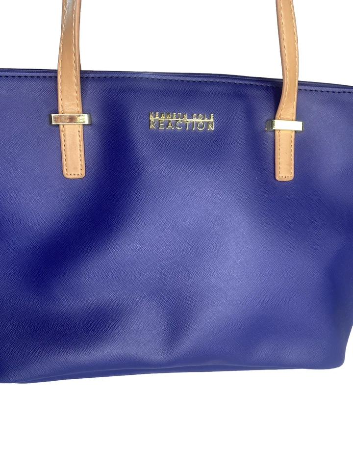 Bolso de hombro Kenneth Cole Reaction para mujer azul con asas tostadas Foto 2 de 4