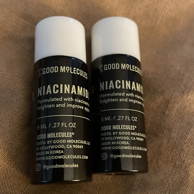 2 - Good Molecules Niacinamide Brightening Toner 0.27oz 8ml EA Mini Samples NEW