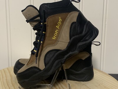 Iron Age Steel Toe Safety Work Boots Mens Size 8MW Brown  display picture 1