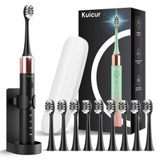 Sonic Electric Toothbrush for Adults and Kids, Comes with 10 Brush Heads  Tr...