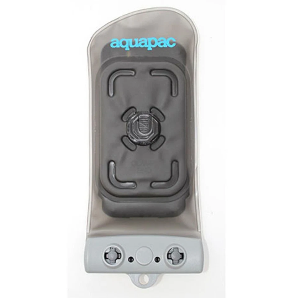 Funda de teléfono impermeable montada en bicicleta Aquapac Mini, gris frío Foto 2 de 4