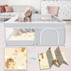 Baby Playpen with Mat, Baby Playard for Toddlers, Sturdy Safety Play Yard wit...