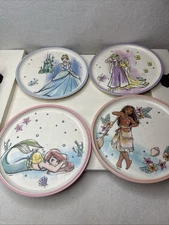 Zak designs Disney Princess Lot Of 8 Plates &Bowls