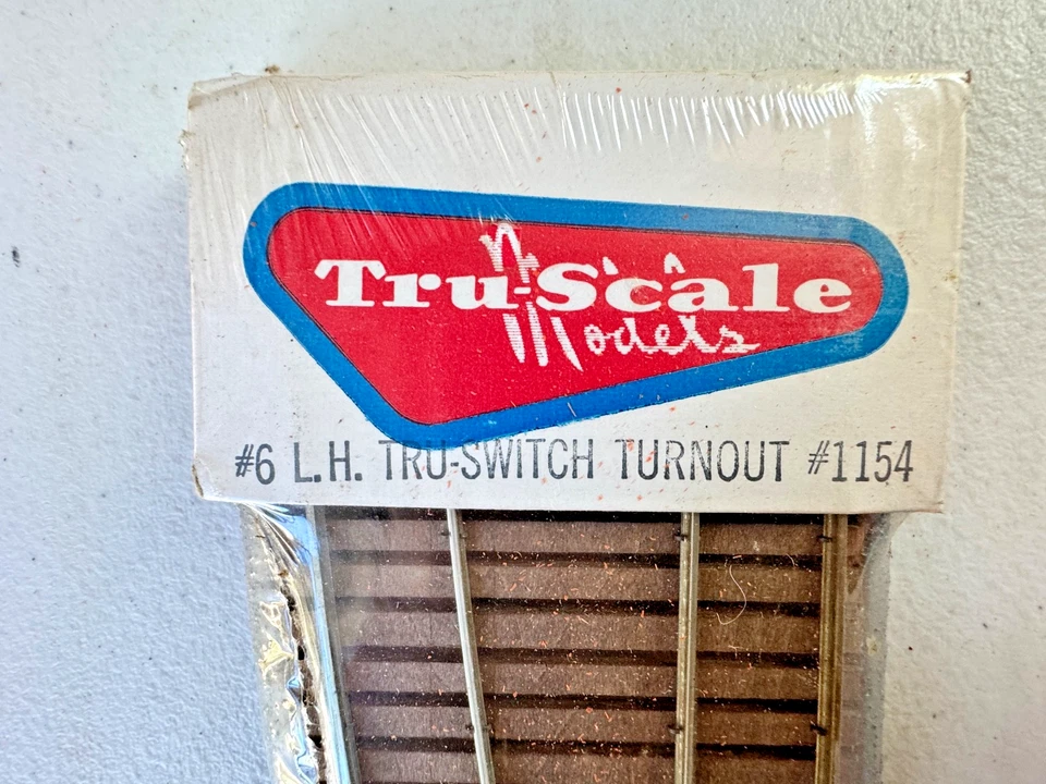 Tru-Scale #1154 HO Nickel Silver #6 Left Hand Turnout -NOS sealed - Image 2 of 4