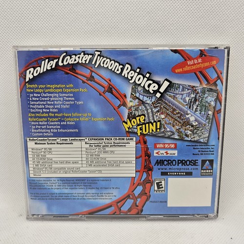RollerCoaster Tycoon: Loopy Landscapes (PC, 2003) Expansion Pack PC Game - Picture 2 of 4