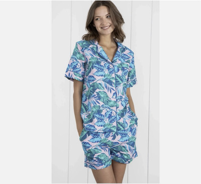 Printfresh Pajama Set Karma Chameleon Shorts Top Organic Cotton Sleep PJ Size XL