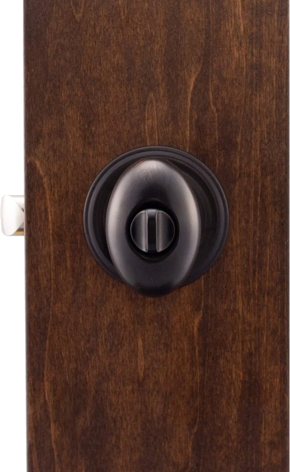 Perilla de puerta ovalada Egg, función de privacidad EK2030TB, 1 paquete, en bronce toscano Foto 3 de 4