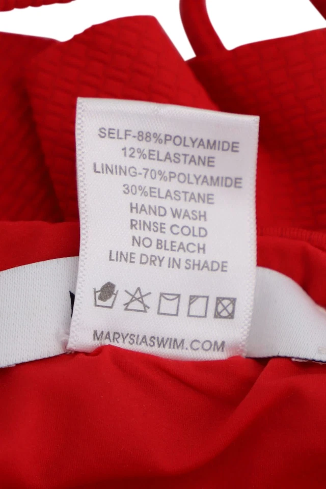 Top de bikini Marysia Zuma en nailon rojo para mujer talla 4 Foto 4 de 4