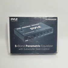 Pyle 5 Band Parametric Equalizer Half Din Size RCA Inputs Pre Amp Output