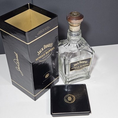 Jack Daniels Single Barrel Square Bottle 750ml 94 Proof Wood Cork Stopper #10.
