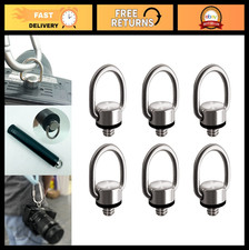 6-Pack 1/4"-20 Camera D-Ring Screws  Carabiner Clips for DSLR Tripod Mounts